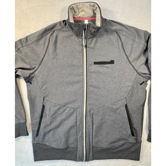 Lululemon Mens Gray Jacket Full Zip Bomber Warm Up Track Active Performance L - Picture 7 of 10